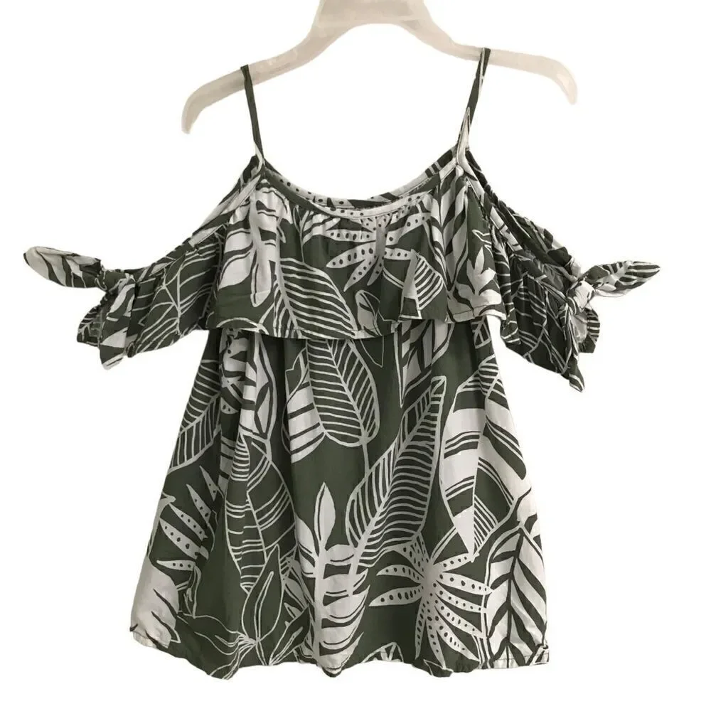 ‎Old Navy Hawaiian cold shoulder blouse S–6/7